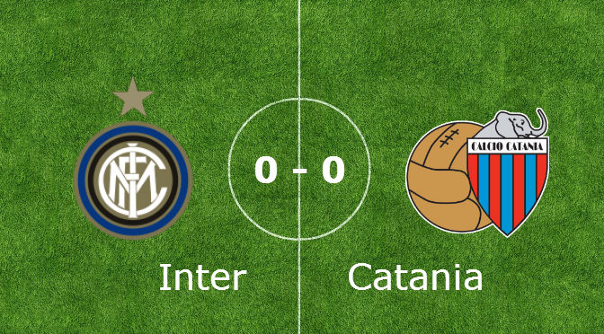 Non si rompe la maledizione sull’Inter. Pareggio contro il Catania